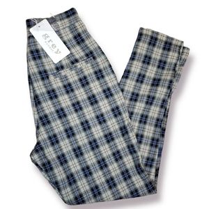 Grey Bandit Plaid Skinny Pant Slacks Trousers Size XS New With Tags